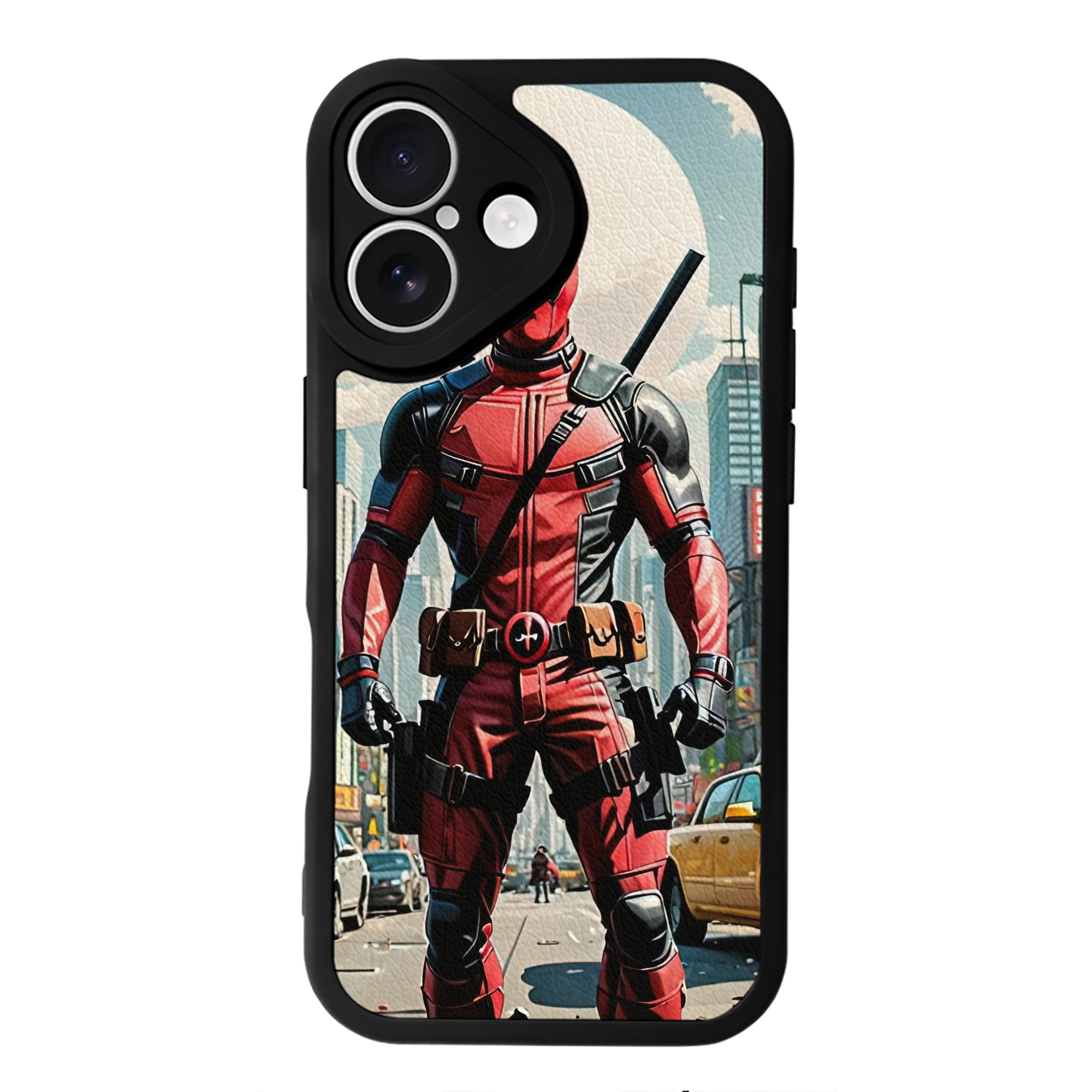 （画像用） Deadpool デッドプール 【iPhone 16シリーズ対応】シリコンスマホケース（レザー調） 材質：シリコン